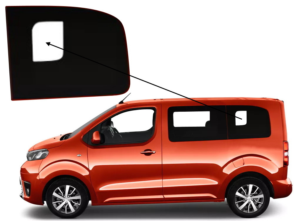Бічне скло Opel Vivaro 2019-2024 салону заднє ліве коротка база, фото 1