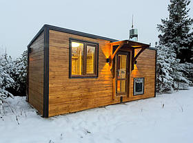 Дерев'яна мобільна Лазня-Лофт 6 метрів.