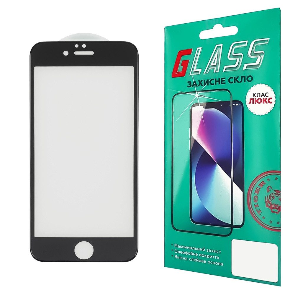 Захисне скло для Apple iPhone 6 (0.3 мм, 4D чорне) Люкс, фото 1