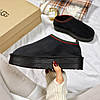 Зимові жіночі UGG Tasman Platform Black Чорні Взуття УГГІ Тасман низькі на платформі замша теплий щільний хутро, фото 10