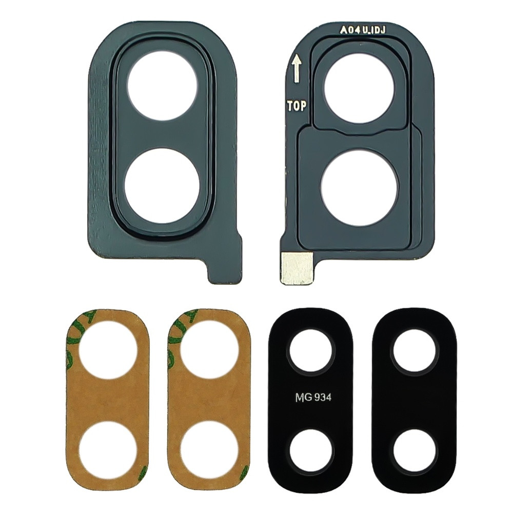 Скло камери для Samsung A405 Galaxy A40 (2019) із синьою рамкою, фото 1