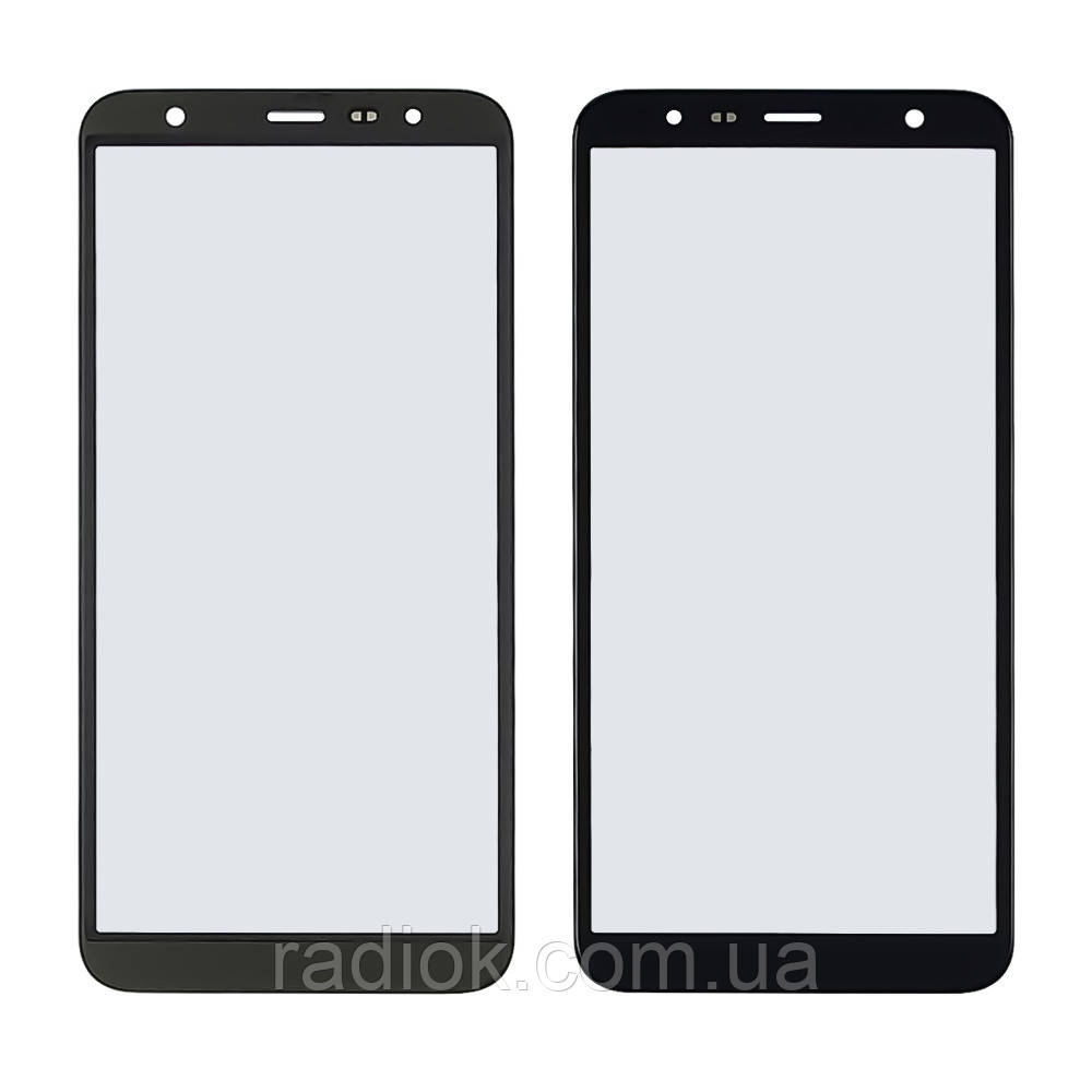 Скло тачскрину з OCA-плівкою для Samsung J415/J610 Galaxy J4 Plus/J6 Plus (2018) чорне з олеофобним, фото 1
