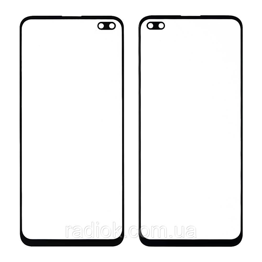 Скло тачскрину з OCA-плівкою для Realme 6 Pro чорне з олеофобним покриттям, загартоване