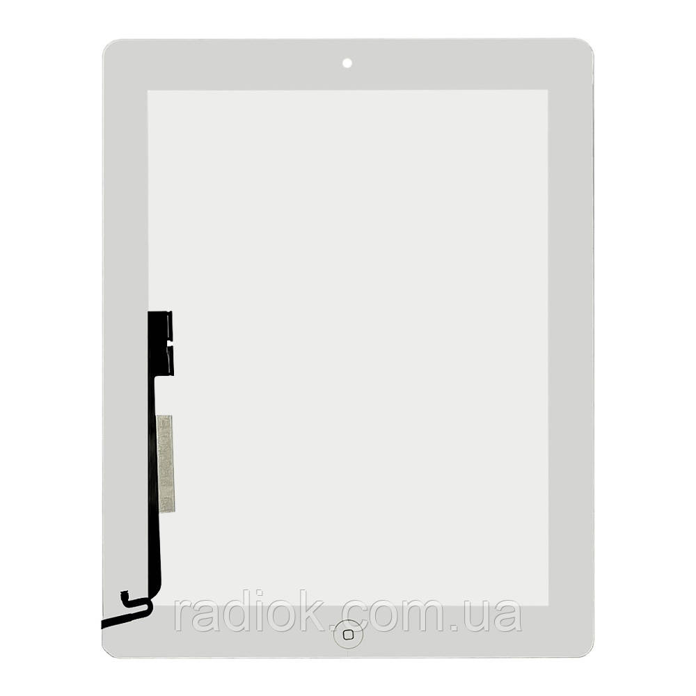Тачскрин для Apple iPad 4 (A1458/A1459) білий з кнопкою Home