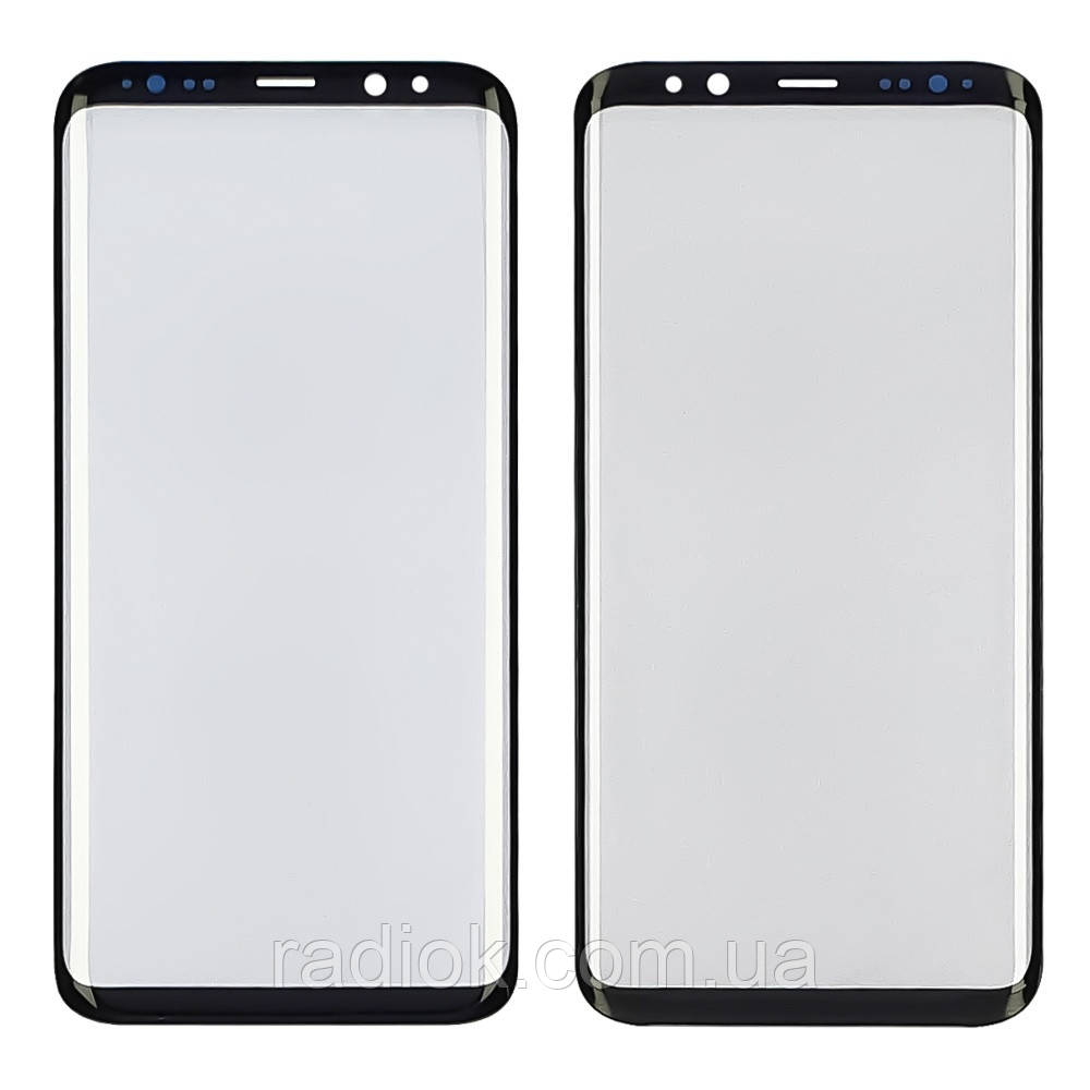 Скло тачскрину з OCA-плівкою для Samsung G955 Galaxy S8 Plus чорне з олеофобним покриттям, загартоване, фото 1