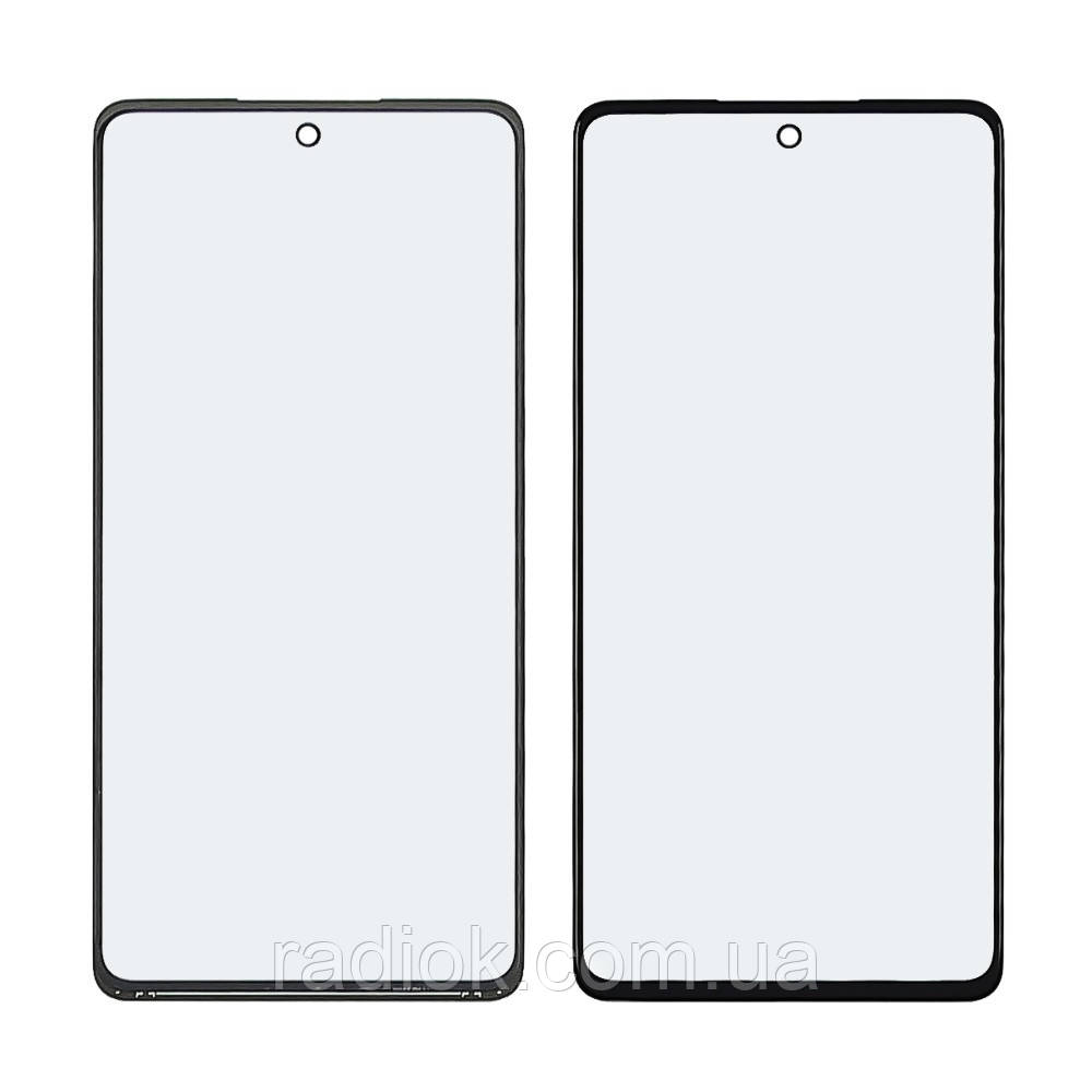 Скло тачскрину з OCA-плівкою для Samsung A525 Galaxy A52 (2021) 4G чорне з олеофобним покриттям, загартоване, фото 1