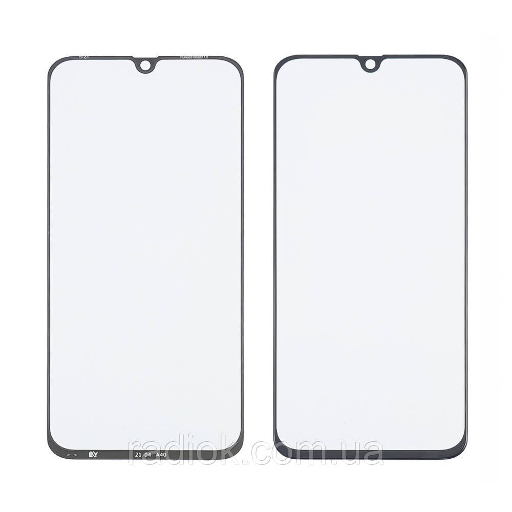 Скло тачскрину з OCA-плівкою для Samsung A405 Galaxy A40 (2019) чорне з олеофобним покриттям, загартоване, фото 1