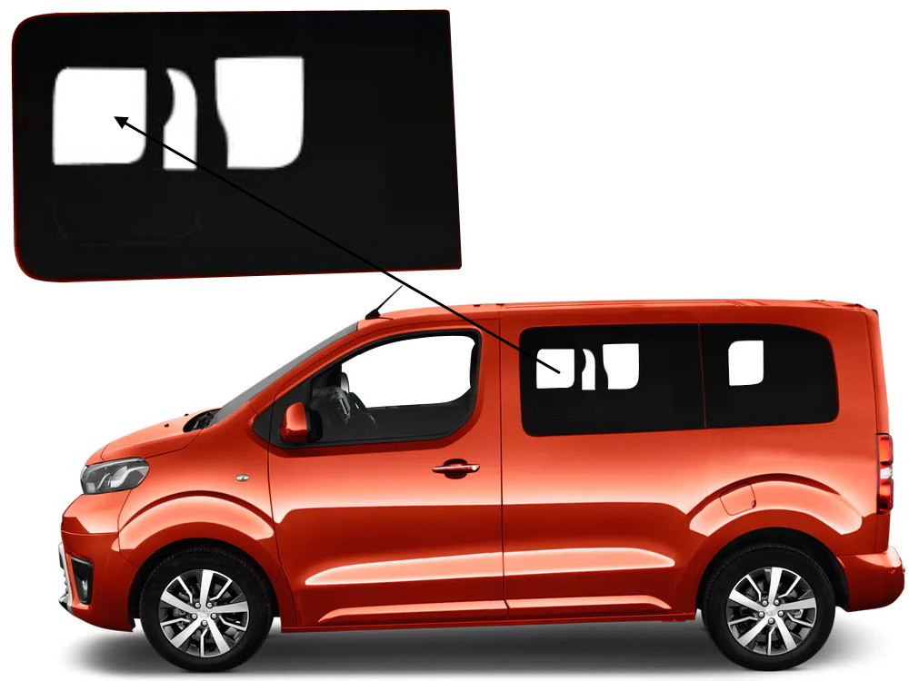 Бічне скло Opel Vivaro 2019-2024 з кватиркою переднє ліве коротка база, фото 1