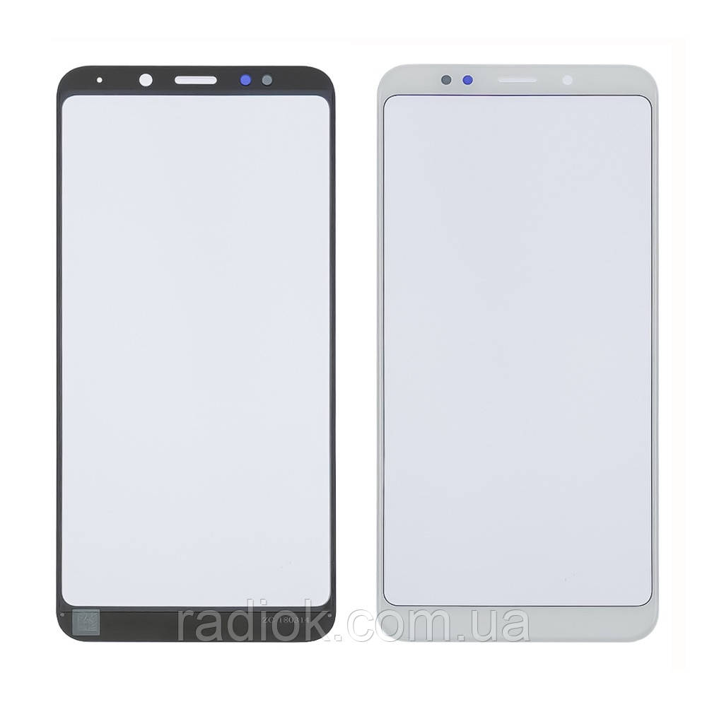Скло тачскрину з OCA-плівкою для Xiaomi Redmi 5 Plus біле з олеофобним покриттям, загартоване