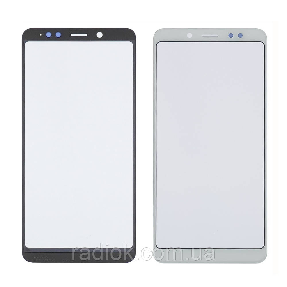 Скло тачскрину з OCA-плівкою для Xiaomi Redmi Note 5/5 Pro біле з олеофобним покриттям, загартоване