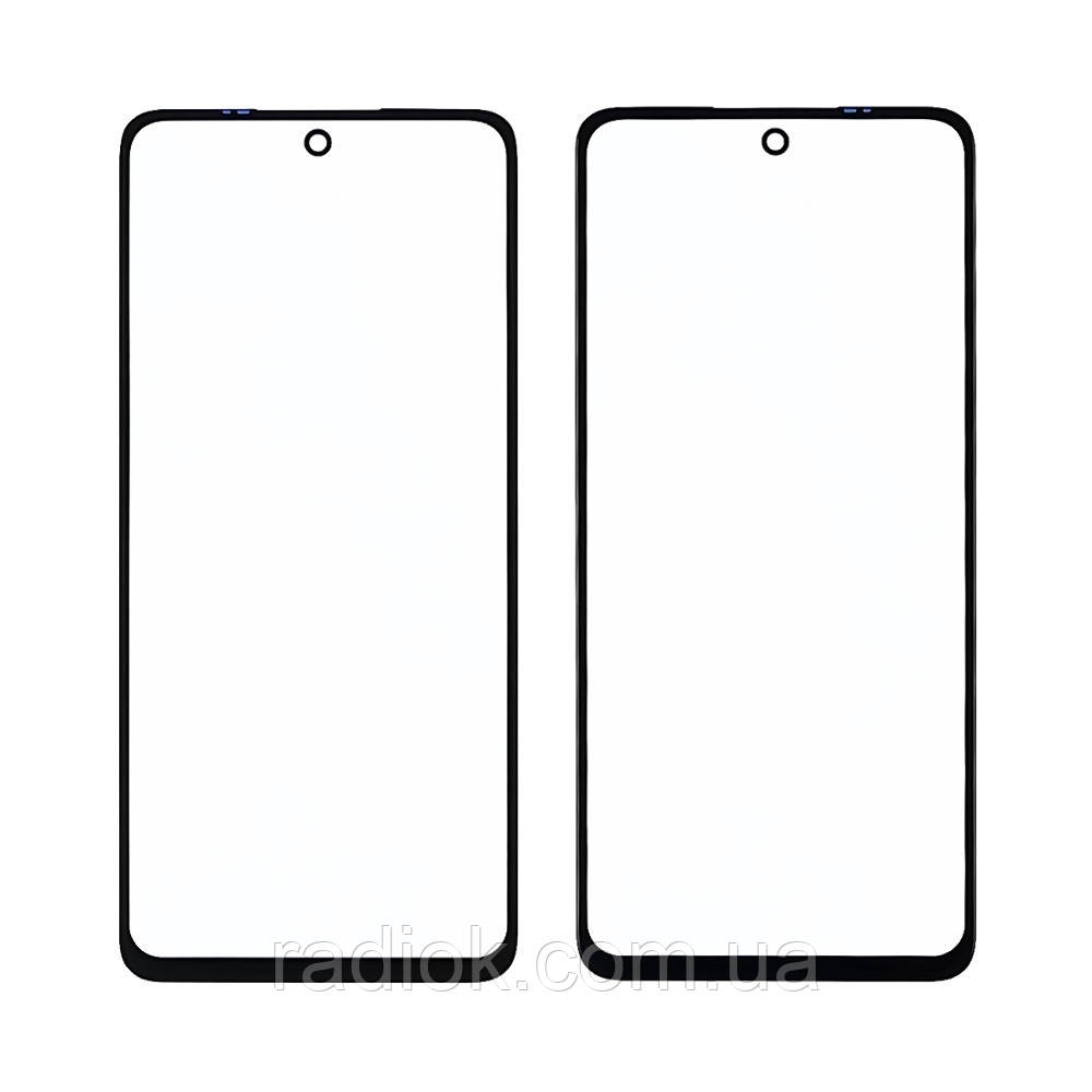 Скло тачскрину з OCA-плівкою для Huawei P Smart 2021/Huawei Y7a (2020)/ Honor 10x Lite чорне з олеофобним