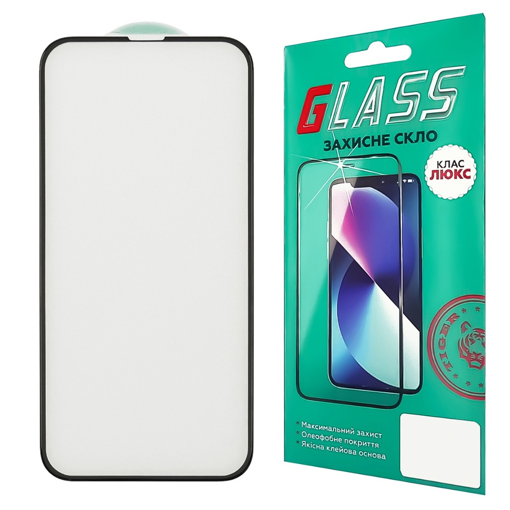 Захисне скло для Apple iPhone 13 Pro Max/14 Plus (0.3 мм, 4D чорне) Люкс, фото 1