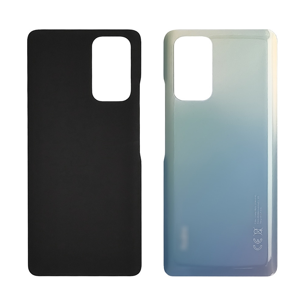 Заднє скло корпусу для Xiaomi Redmi Note 10 Pro (4G) Glacier Blue (світло-блакитне), фото 1