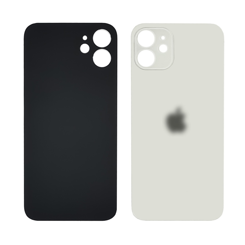 Заднє скло корпусу для Apple iPhone 12 White (біле) (Big hole), фото 1