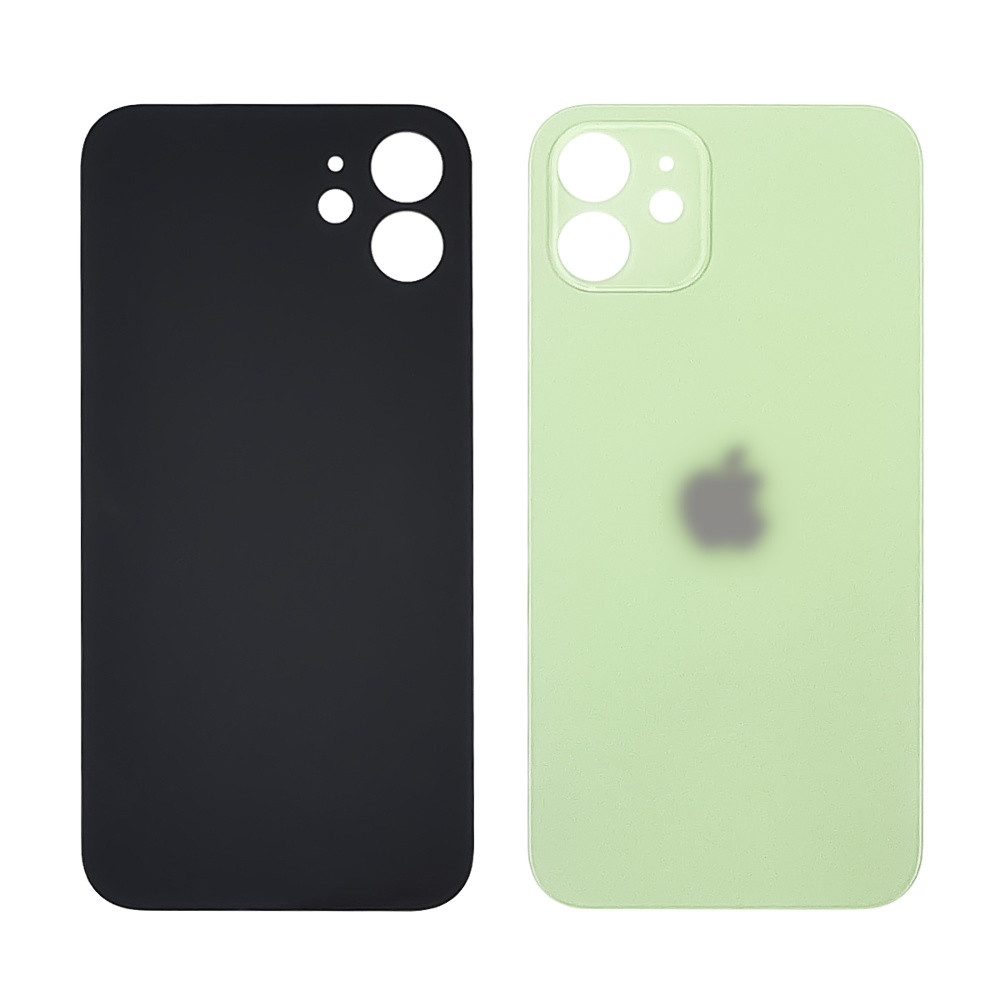 Заднє скло корпусу для Apple iPhone 12 Light Green (світло-зелене) (Big hole), фото 1
