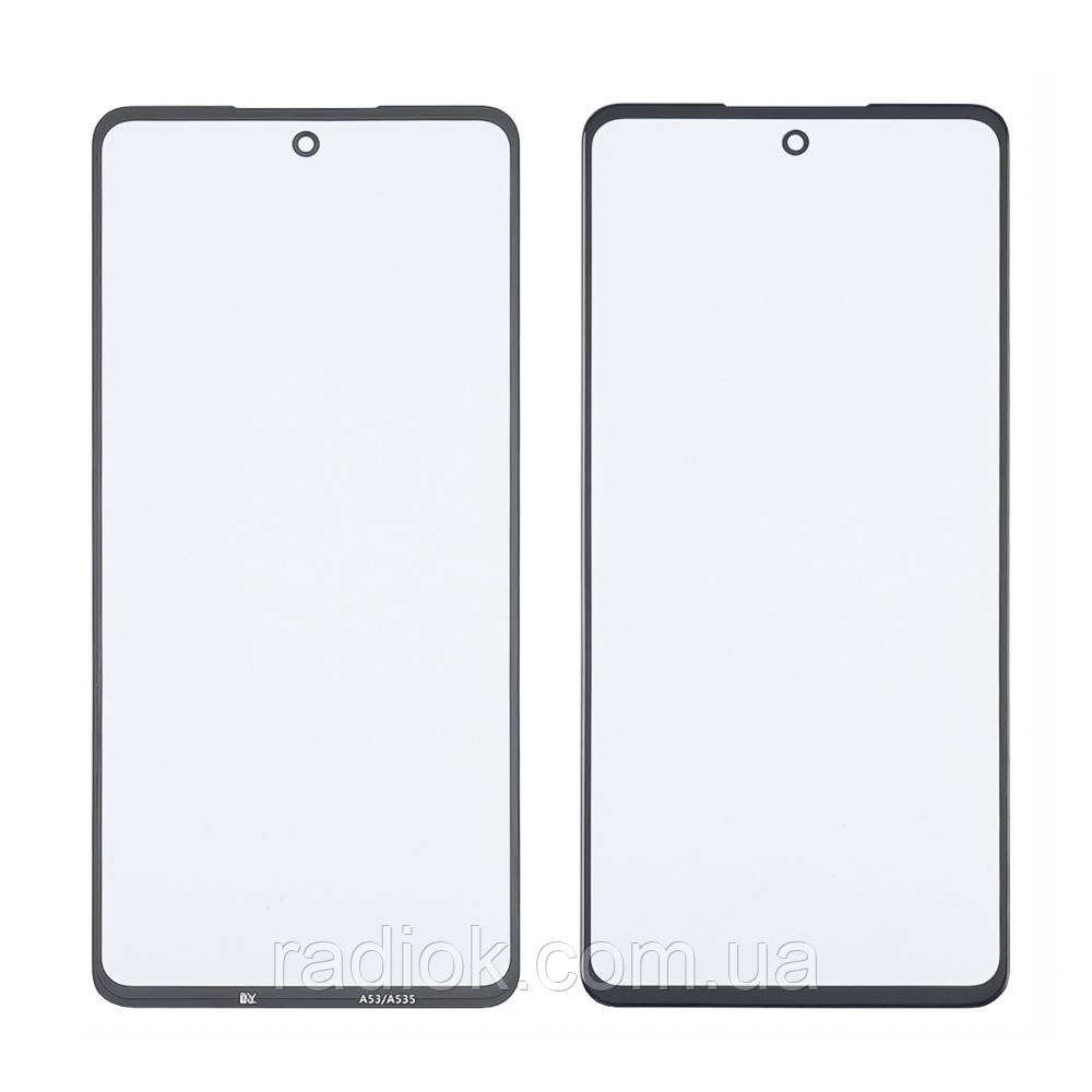 Скло тачскрину з OCA-плівкою для Samsung A536 Galaxy A53 (2022) 5G чорне з олеофобним покриттям, загартоване, фото 1