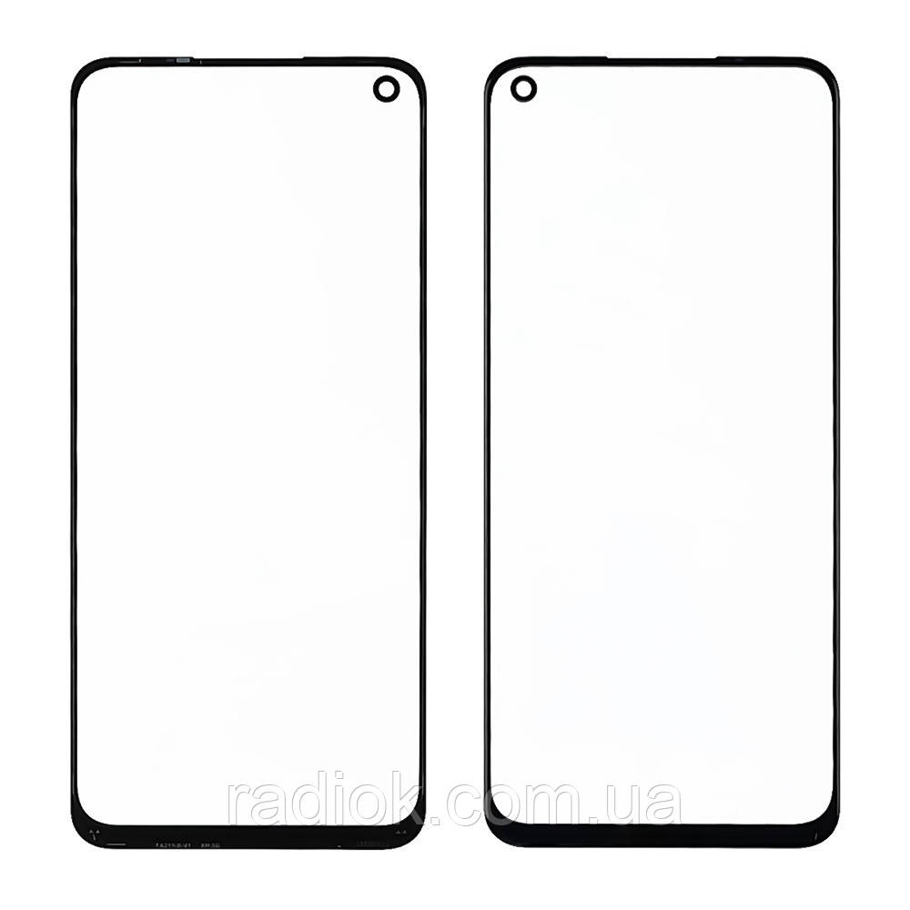 Скло тачскрину з OCA-плівкою для Oppo A74 4G/ Realme 8 Pro чорне з олеофобним покриттям, загартоване, фото 1