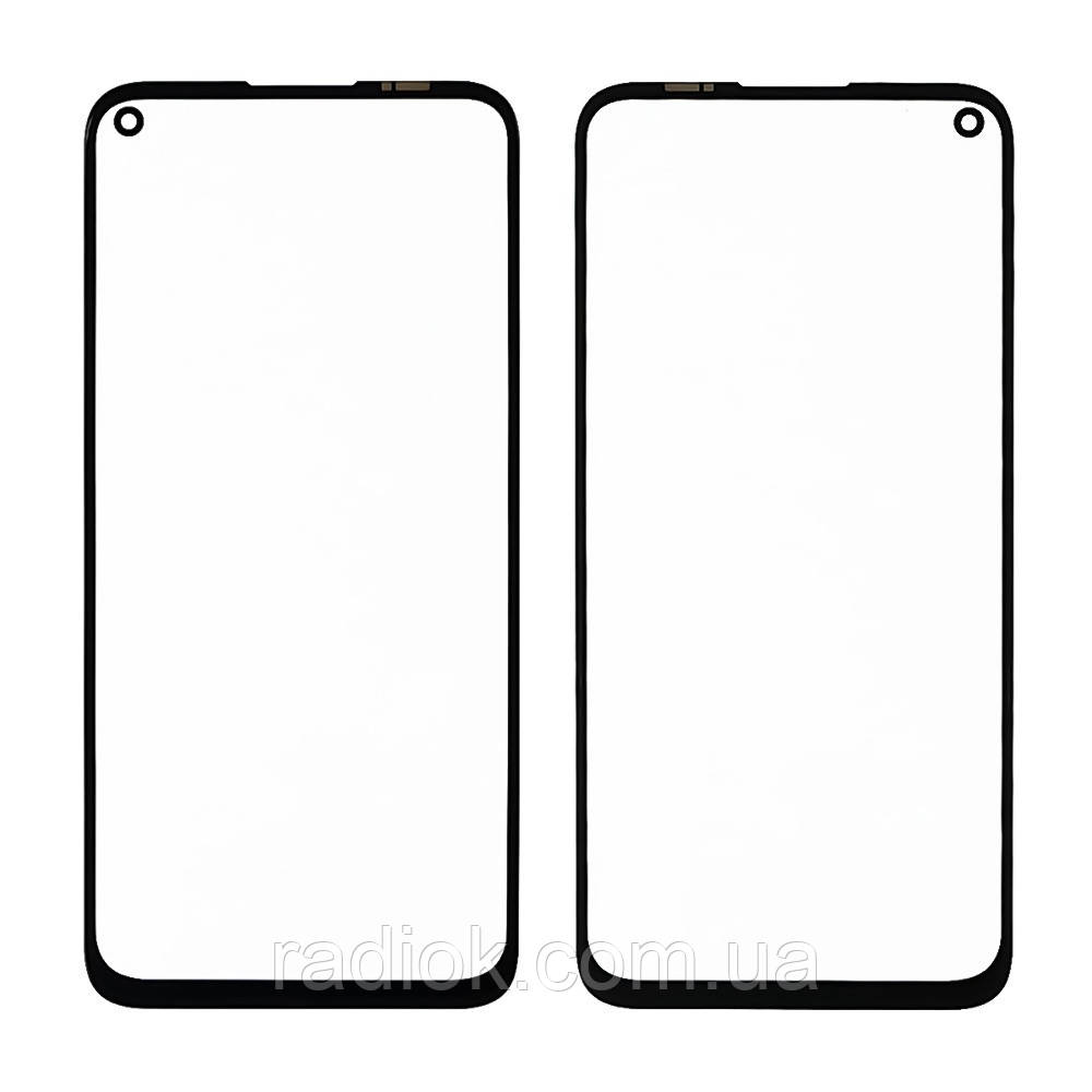 Скло тачскрину з OCA-плівкою для Huawei P40 Lite (2020) чорне з олеофобним покриттям, загартоване