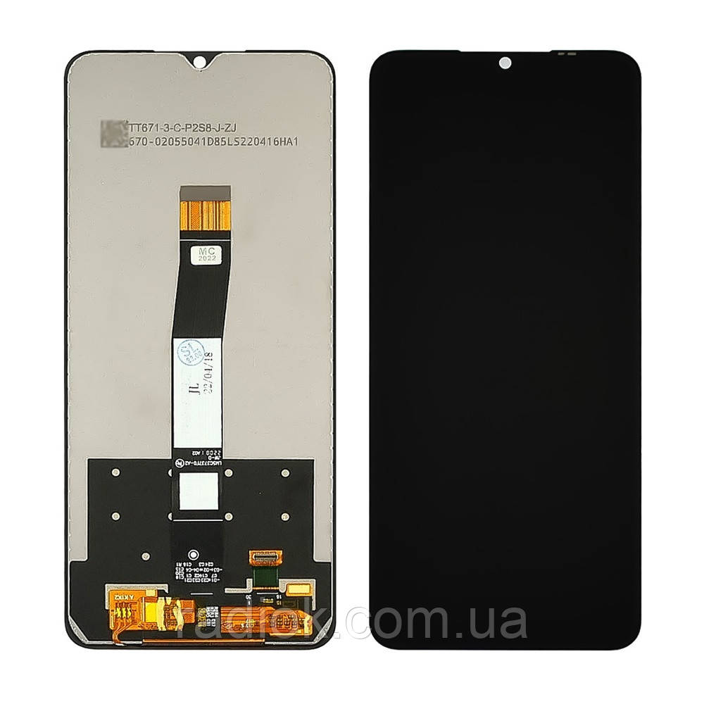 Дисплей для Xiaomi Redmi 10C/Poco C40 з чорним тачскрином, фото 1