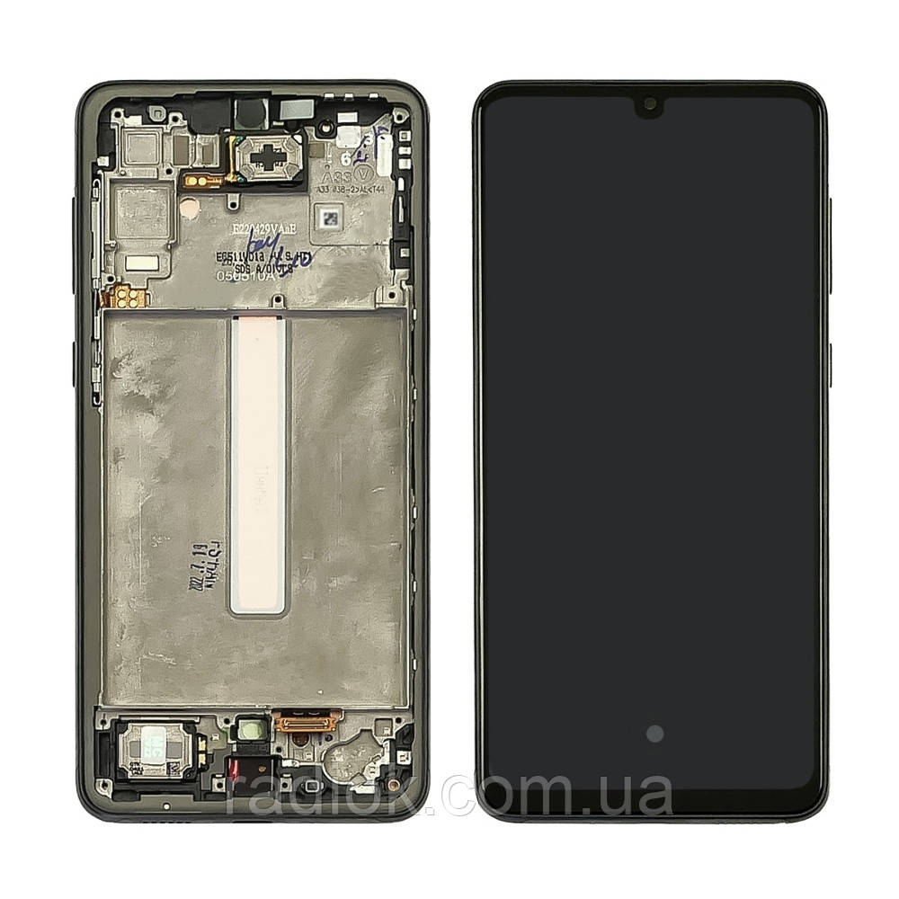 Дисплей для Samsung A336 Galaxy A33 (2022) з чорним тачскрином і чорною корпусною рамкою Original