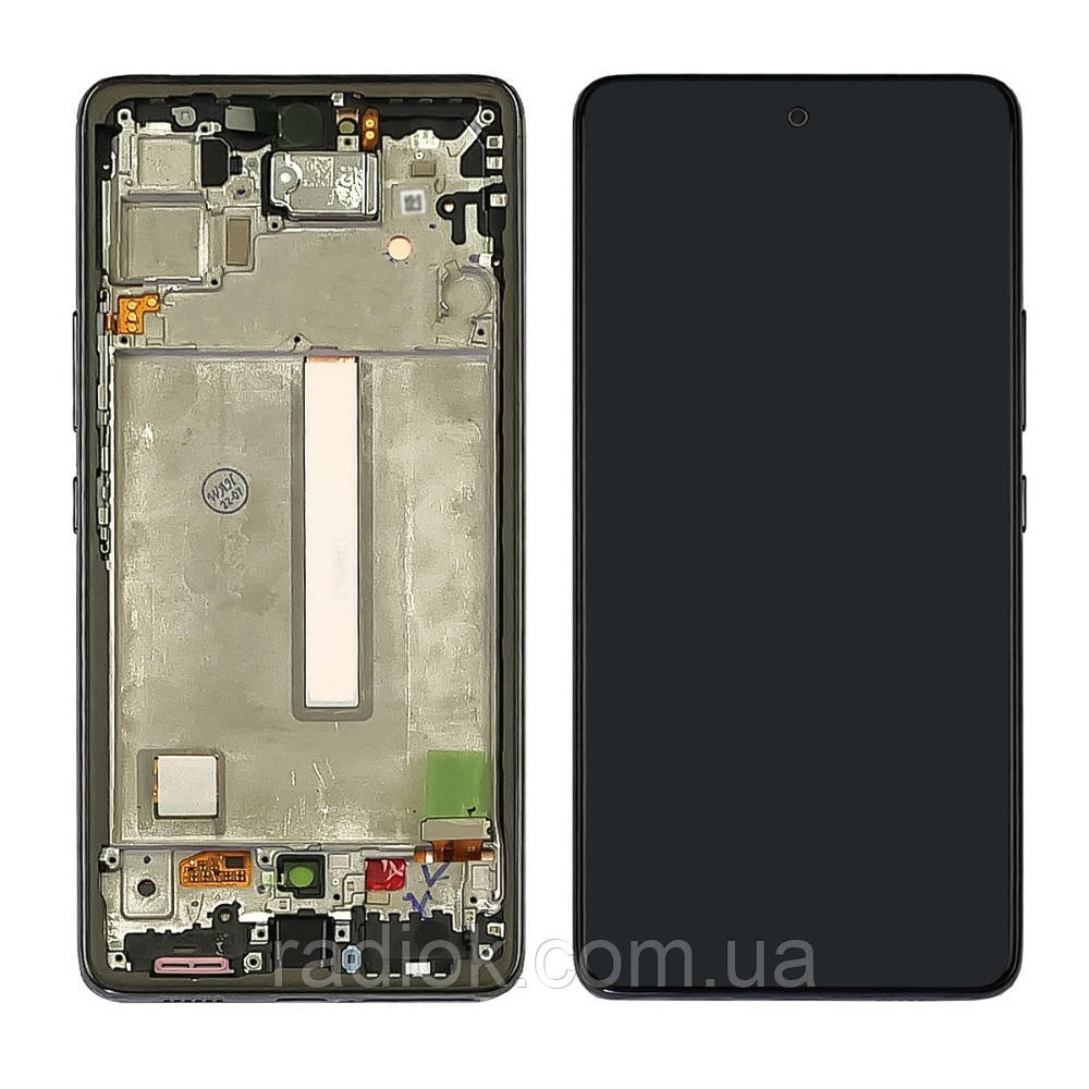 Дисплей для Samsung A536 Galaxy A53 (2022) з чорним тачскрином і чорною корпусною рамкою Original