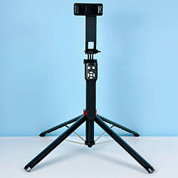 Монопод трипод на штативі 180 см для камери, Gopro або телефону з пультом ДУ P185TK Чорний 51241