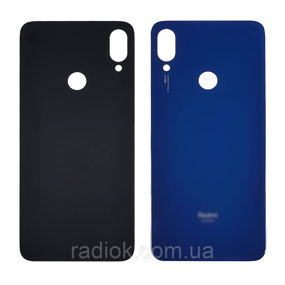 Заднє скло корпусу для Xiaomi Redmi Note 7 Neptune Blue (синє), фото 1