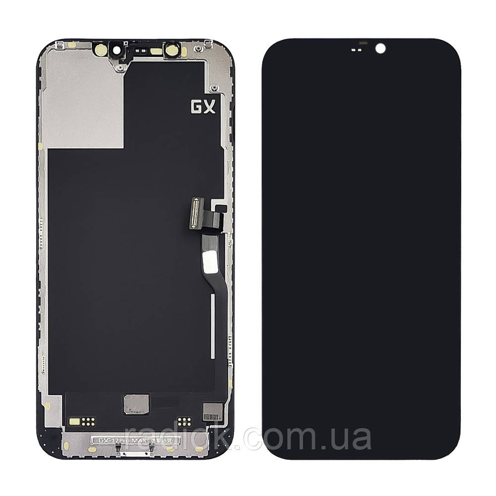 Дисплей для Apple iPhone 12 Pro Max з чорним тачскрином GX-AMOLED HARD