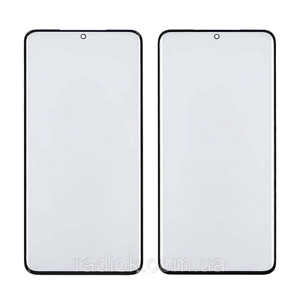 Скло тачскрину з OCA-плівкою для Samsung G985 Galaxy S20 Plus 5G чорне з олеофобним покриттям, загартоване, фото 1