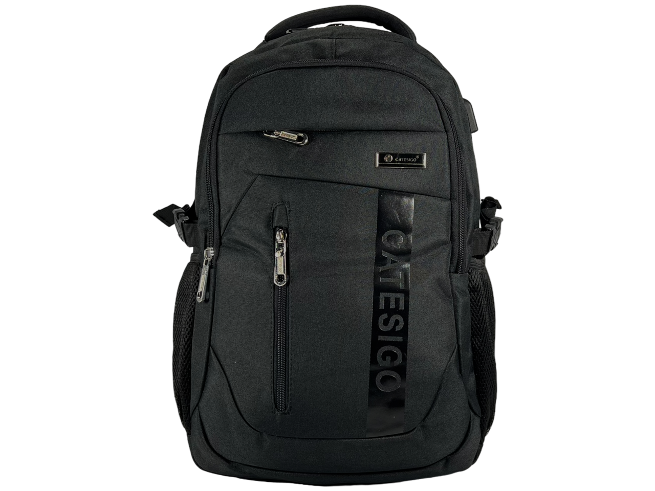 Міський рюкзак 20 л, чорний, 4 основних відділення, бокові кишені, органайзер, фото 1