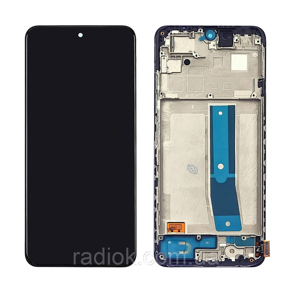 Дисплей для Xiaomi Redmi Note 11 з чорним тачскрином і корпусною рамкою OLED