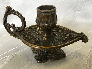 Свічник "Аладдін" із зістареної латуні 13х8см Stilars Італія 130128