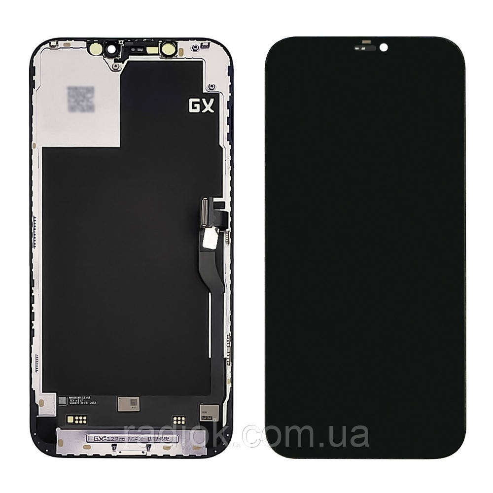 Дисплей для Apple iPhone 12 Pro Max з чорним тачскрином GX-AMOLED SOFT