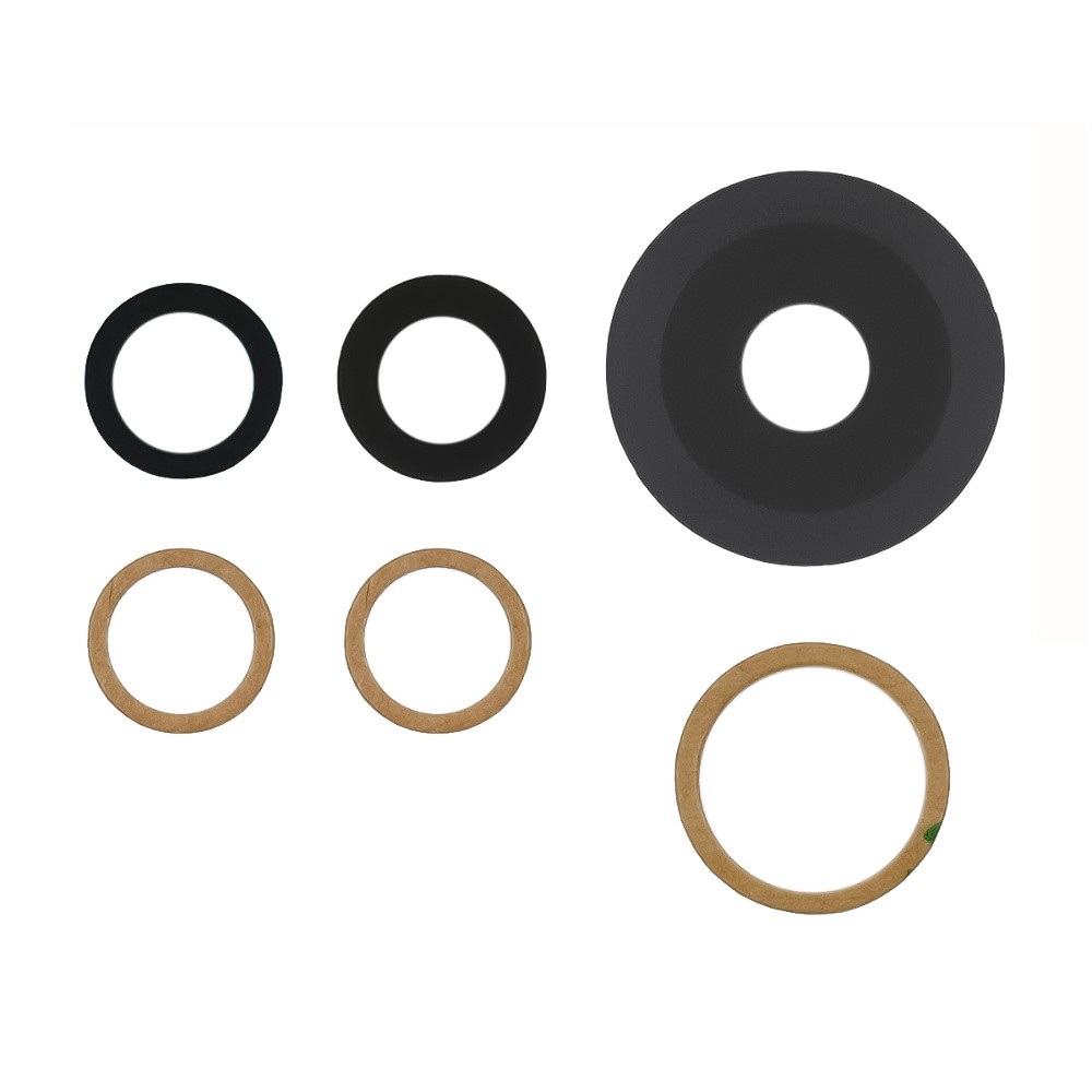 Скло камери для Xiaomi 12 Pro (комплект 3 шт.) чорне, фото 1