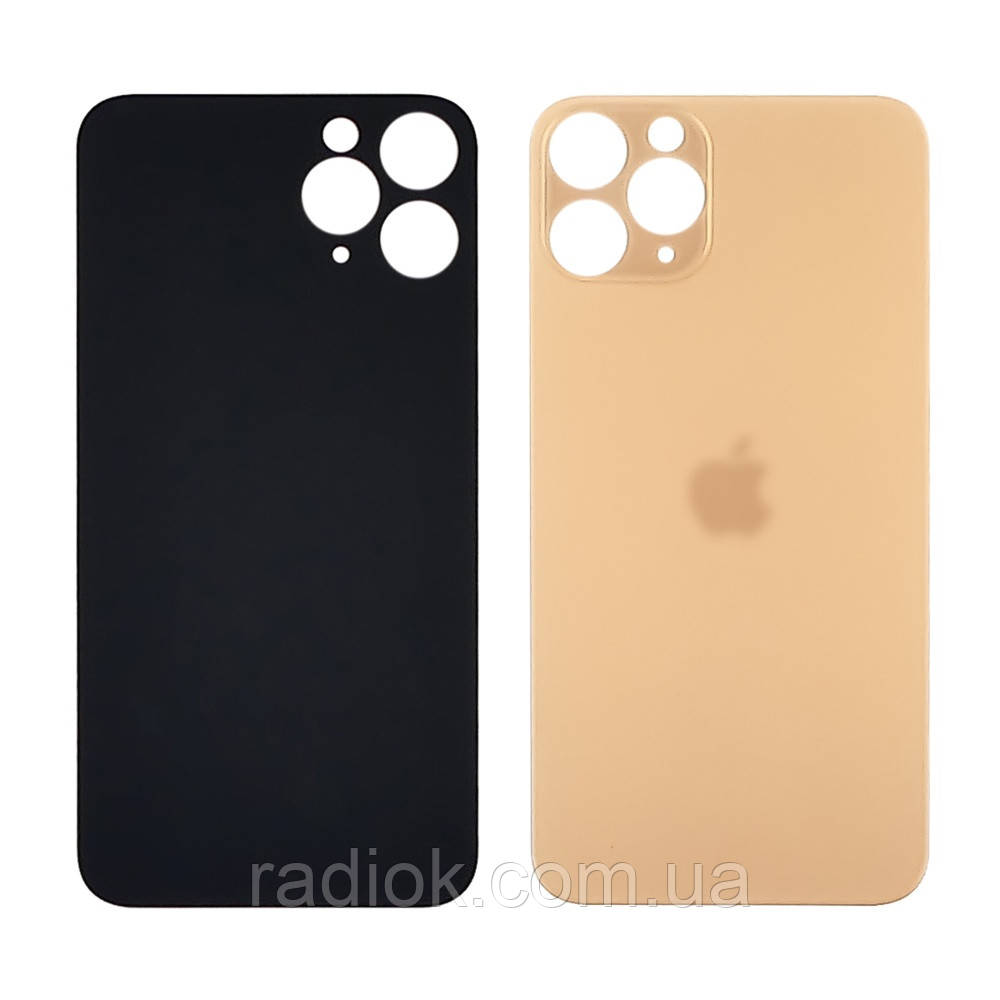 Заднє скло корпусу для Apple iPhone 11 Pro Gold (золотисте) (Big hole), фото 1