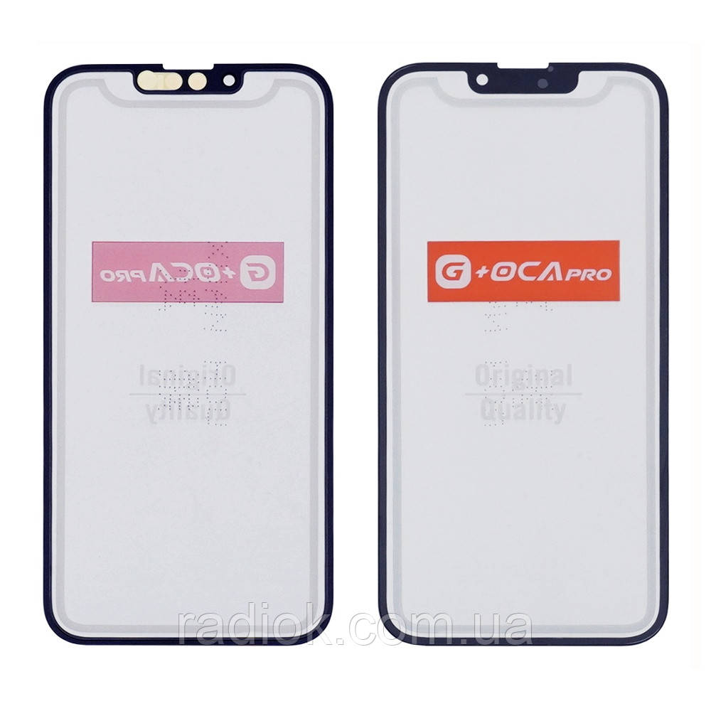 Скло тачскрина з OCA плівкою для Apple iPhone 13 Pro чорне G+OCA Pro, фото 1