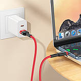 Кабель Hoco U117 з індикатором USB to Type-C 1.2m red, фото 2