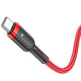Кабель Hoco U117 з індикатором USB to Type-C 1.2m red, фото 3