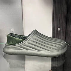 Чоловічі гумові тапки на хутрі