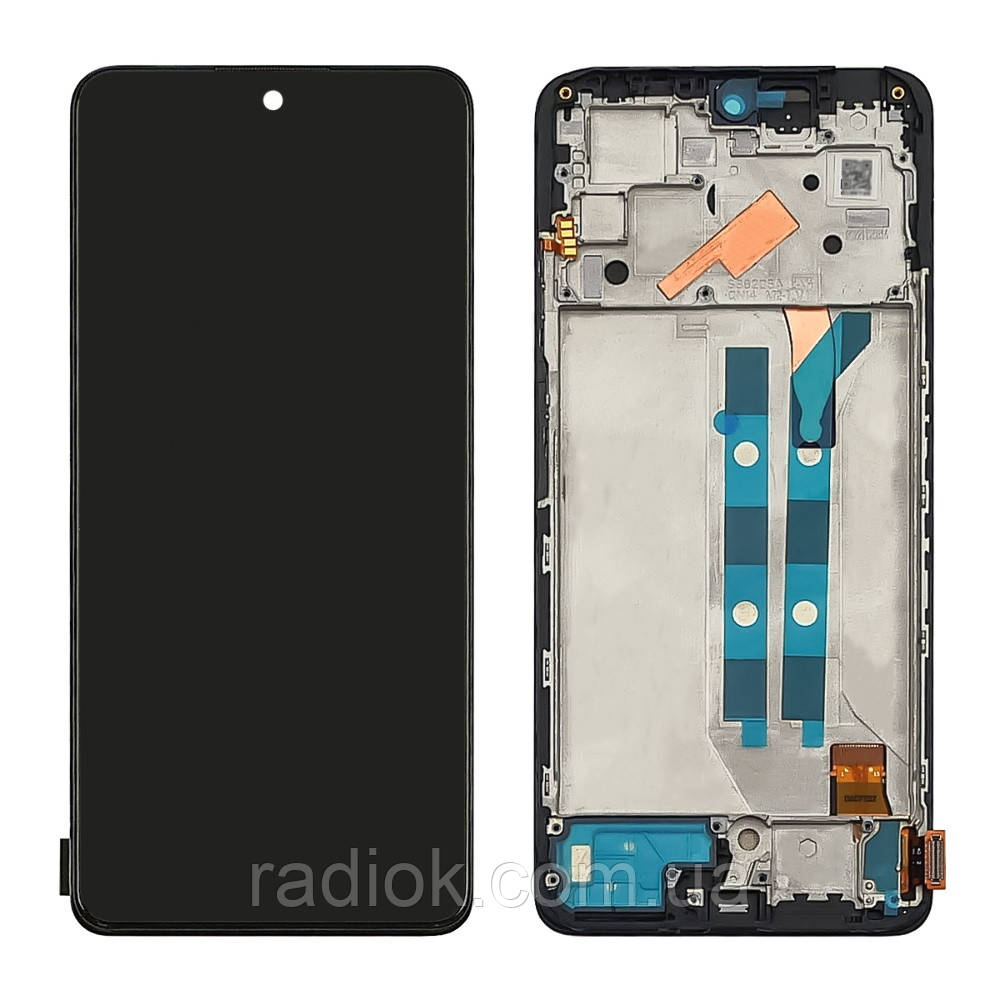 Дисплей для Xiaomi Redmi Note 12 Pro (4G) з чорним тачскрином і корпусною рамкою OLED