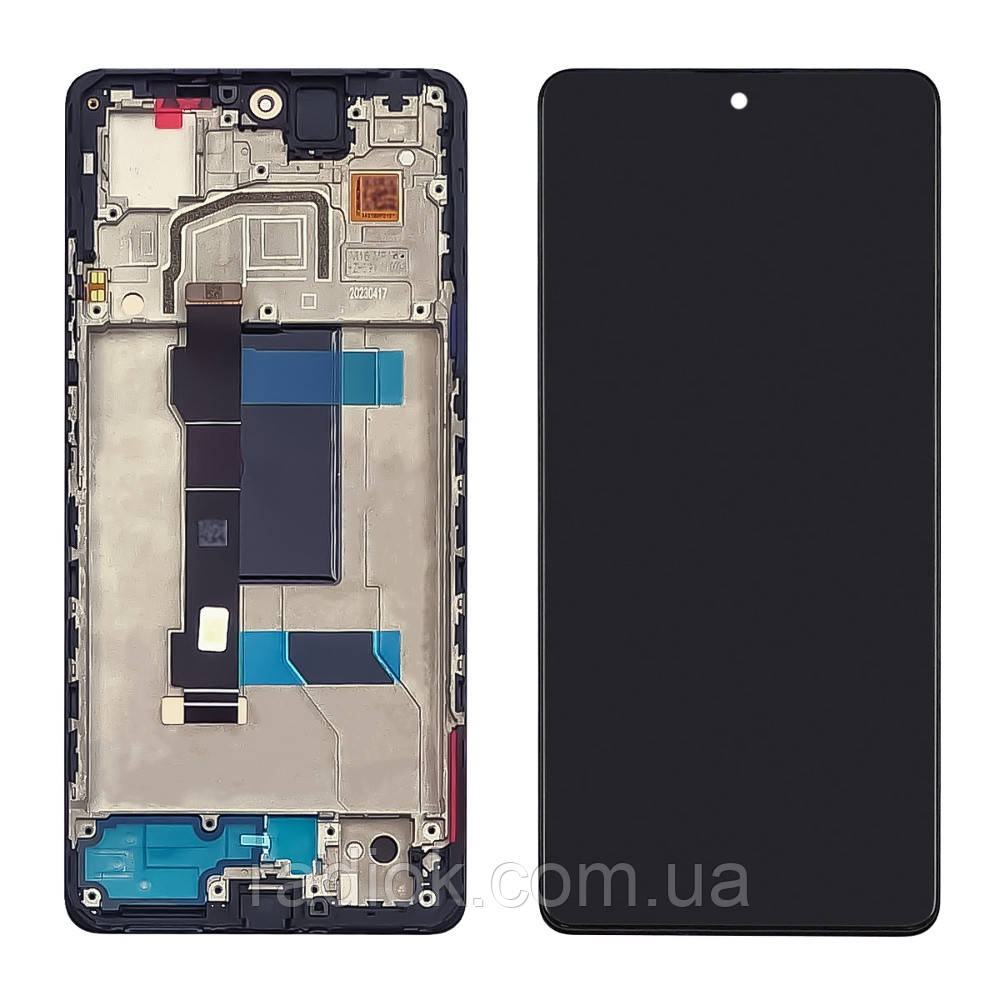 Дисплей для Xiaomi Redmi Note 12 Pro (5G) з чорним тачскрином і корпусною рамкою OLED
