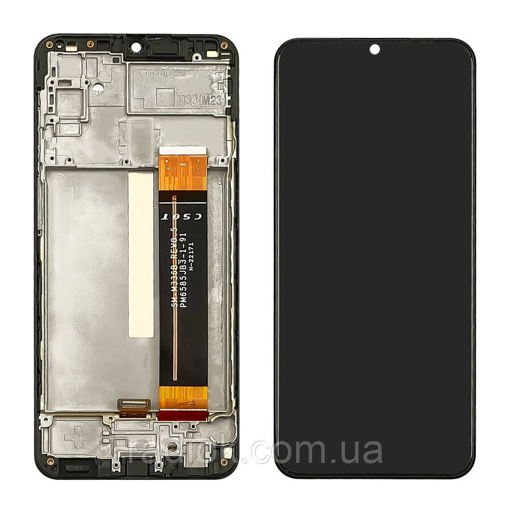 Дисплей для Samsung M336/M33 2022 з чорним тачскрином і корпусною рамкою