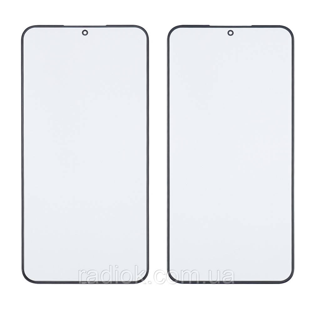 Скло тачскрину з OCA-плівкою для Samsung S906 Galaxy S22 Plus чорне з олеофобним покриттям, загартоване, фото 1