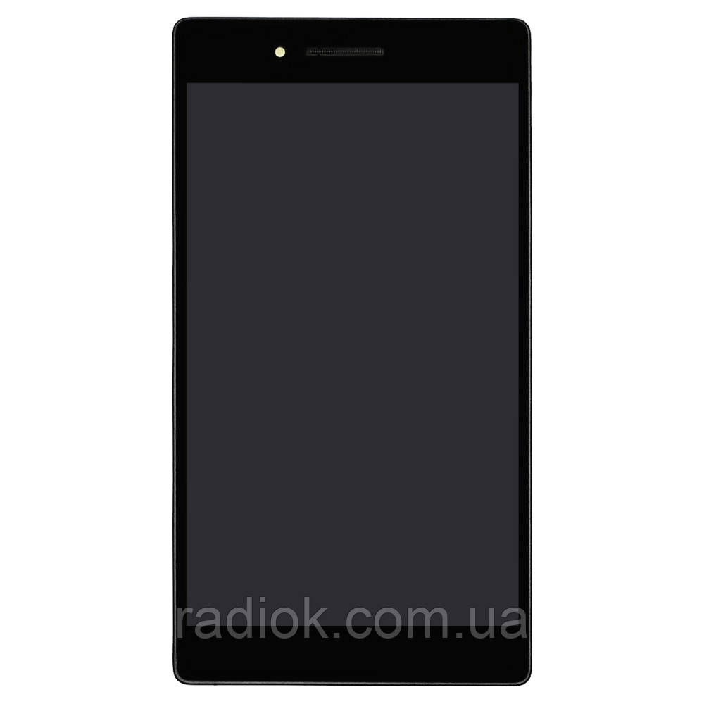 Дисплей для Lenovo Tab 7304L (ZA310064UA) з чорним тачскрином і корпусною рамкою