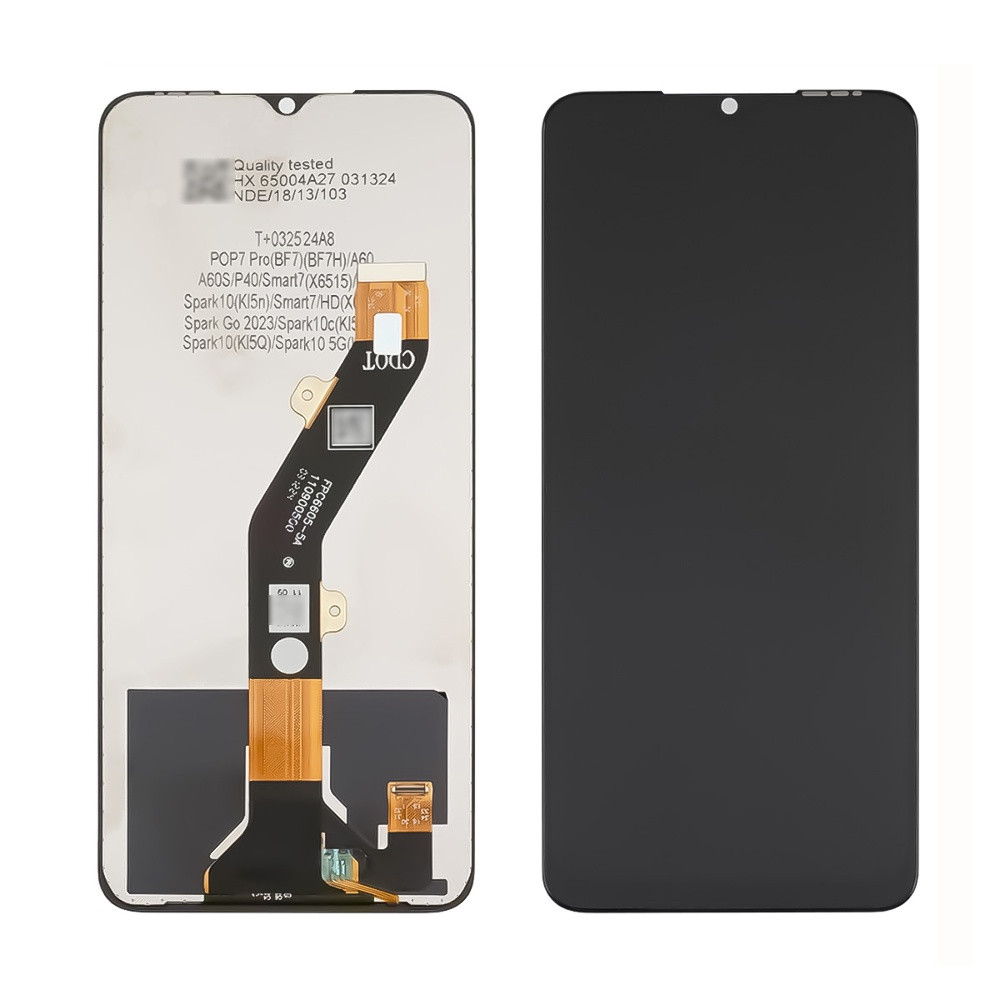 Дисплей для TECNO Spark 10C (KI5k) з чорним тачскрином, фото 1