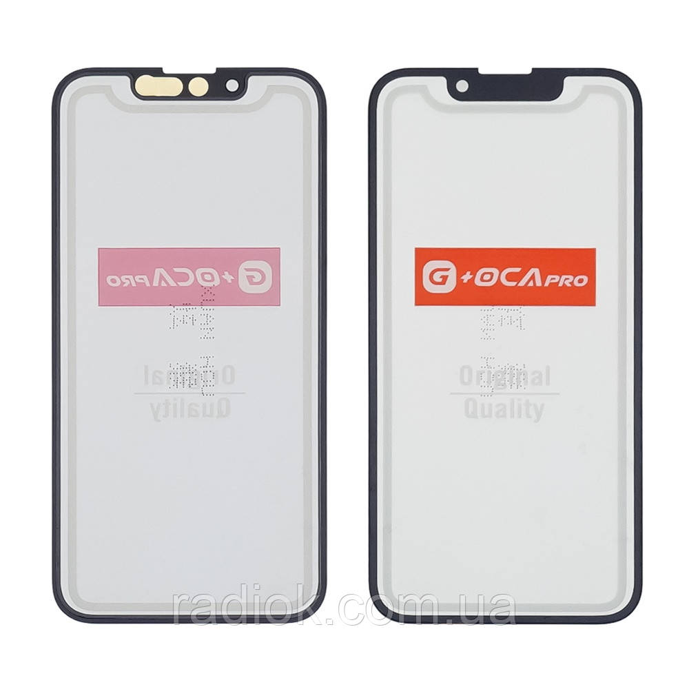Скло тачскрина з OCA плівкою для Apple iPhone 13 Mini чорне G+OCA Pro, фото 1