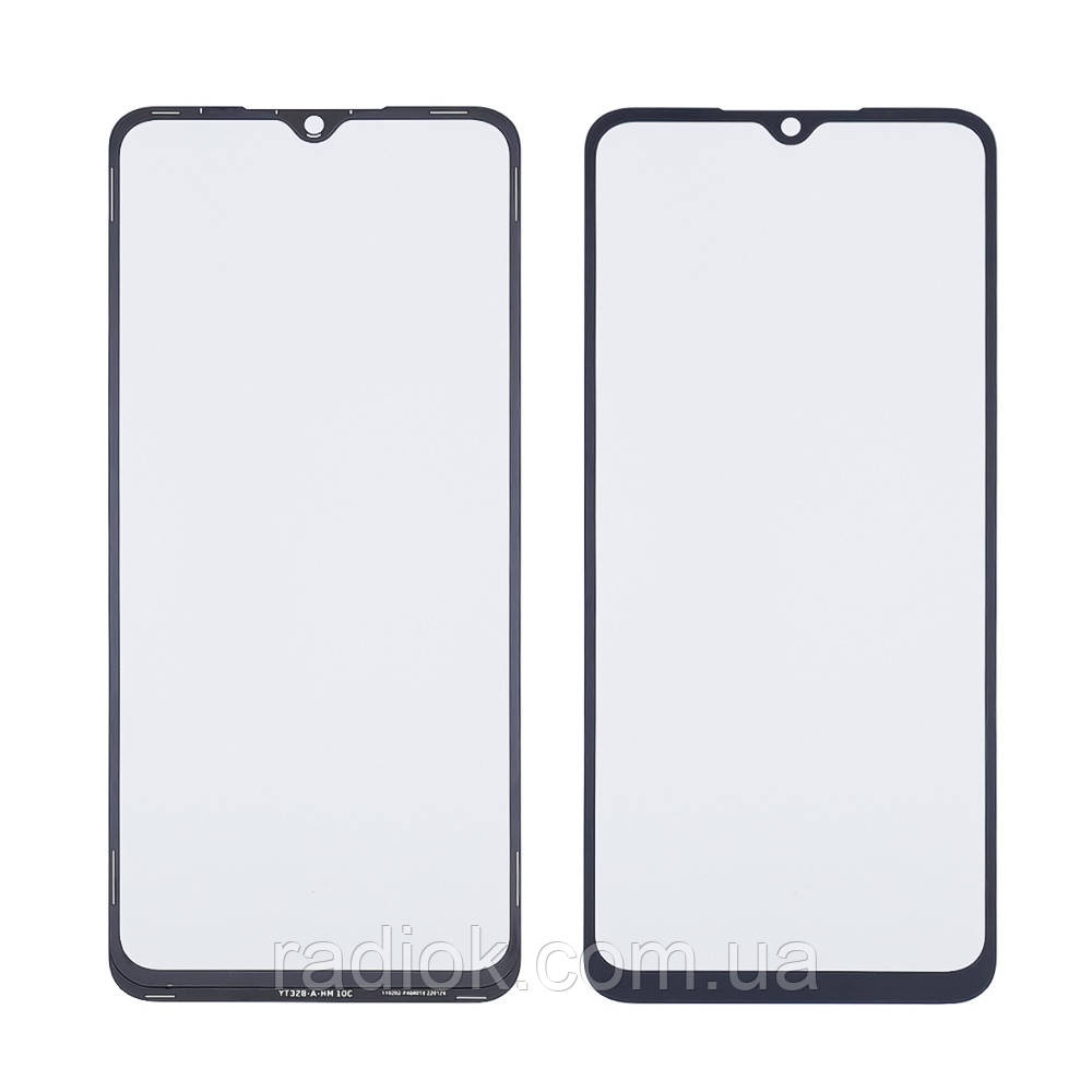 Скло тачскрину з OCA-плівкою для Xiaomi Redmi 10C чорне з олеофобним покриттям, загартоване