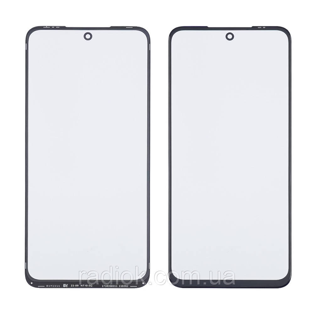 Скло тачскрину з OCA-плівкою для Xiaomi Redmi 10 чорне з олеофобним покриттям, загартоване