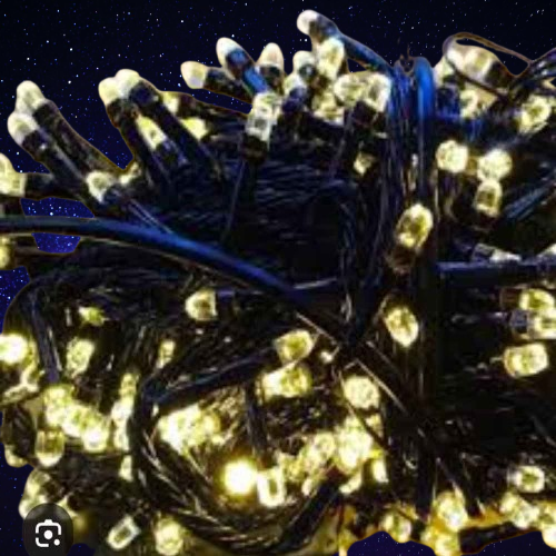 Гірлянда нитка "Кристал"світодіодна 300 LED чорний провід колір Теплий білий, фото 1