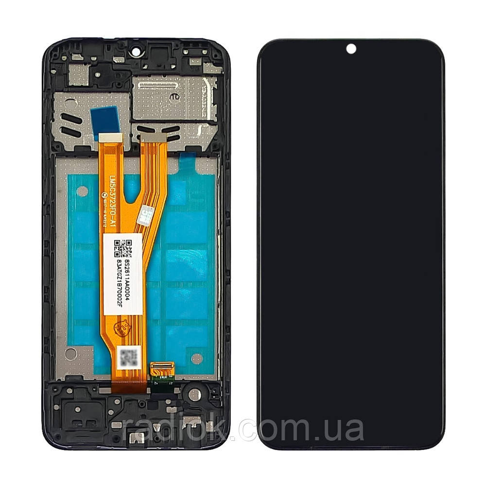 Дисплей для Samsung A032F Galaxy A03 Core (2021) з чорним тачскрином і корпусною рамкою
